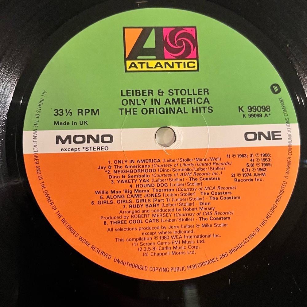 'Only in America' double Vinyl Record from leiber & stoller - Picture 10 of 14